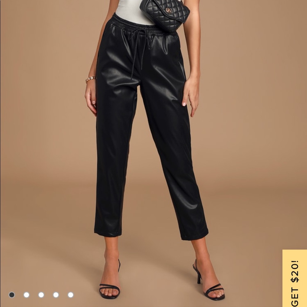 Leather Joggers